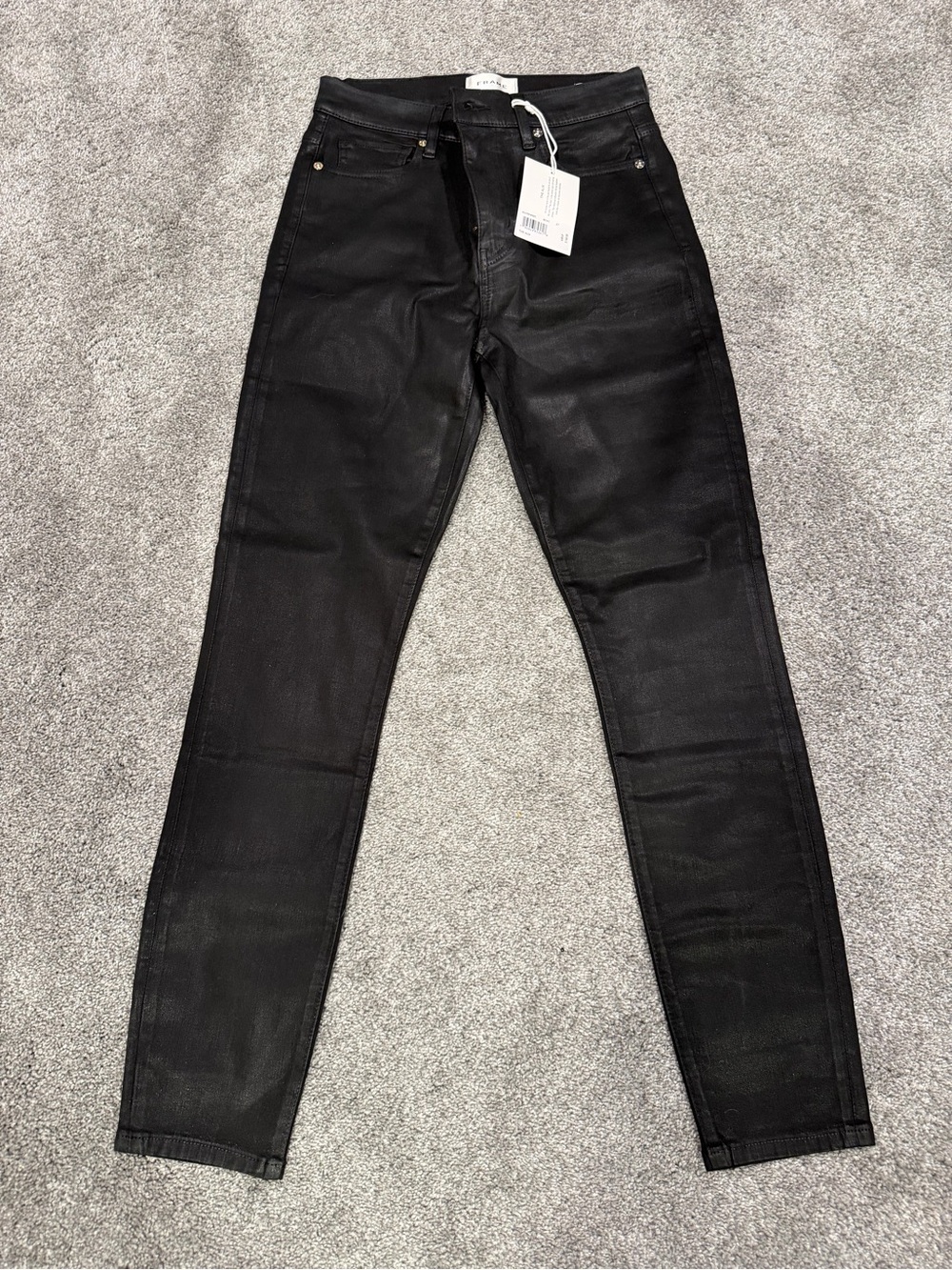 Women’s FRAME ALIX  Black coated Jeans - Slim High-Rise size 27 and size 28
